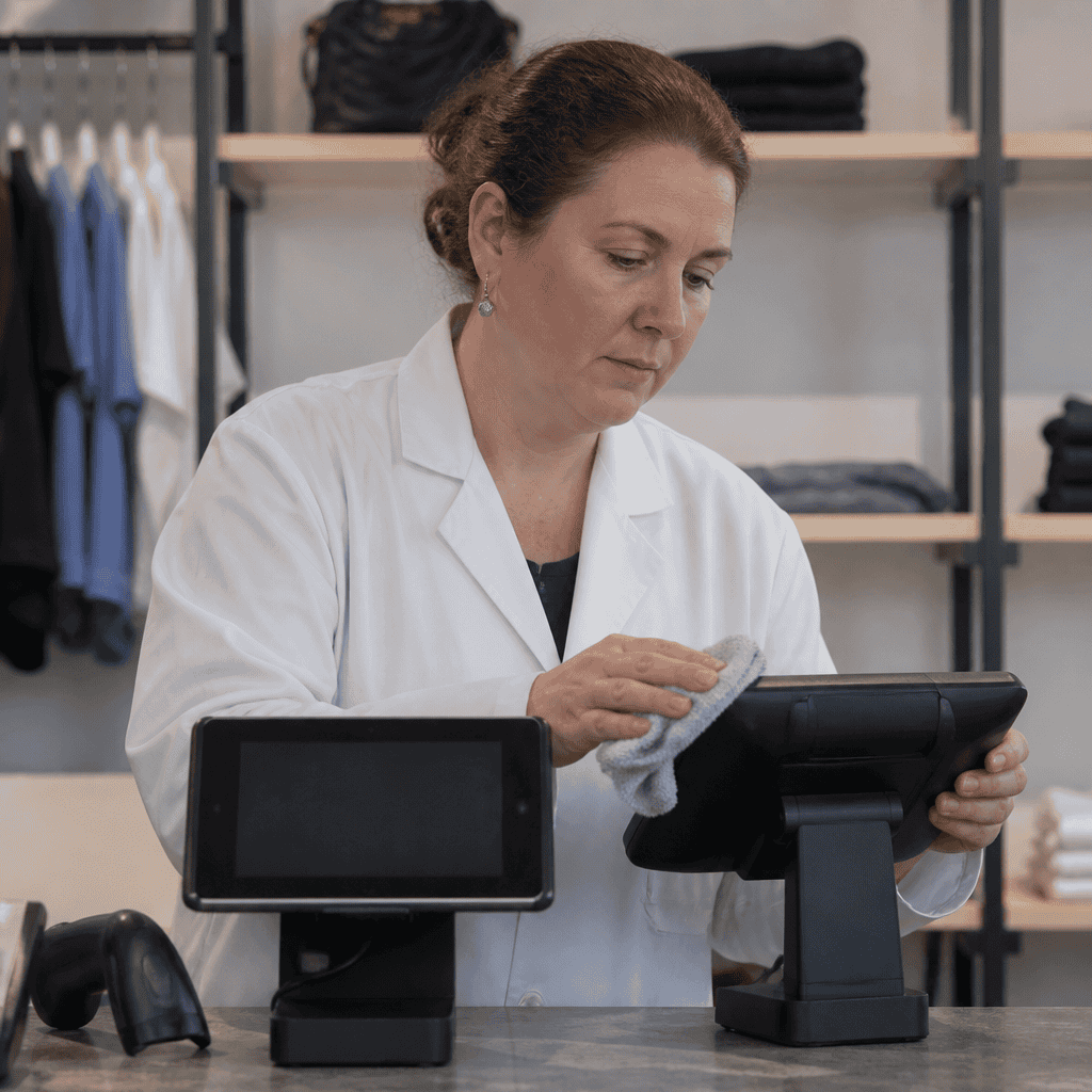 Retail & POS Device Hygiene: Keeping Tablets, Scanners, and Terminals Clean and Safe